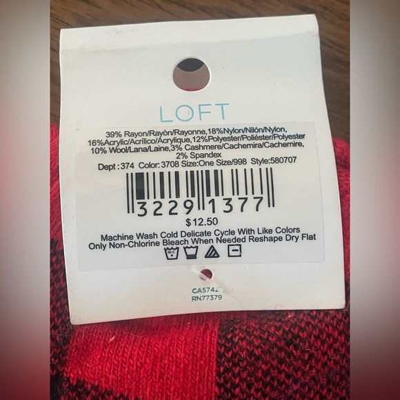 Loft Red and Black Plaid Socks - Picture 4 of 4